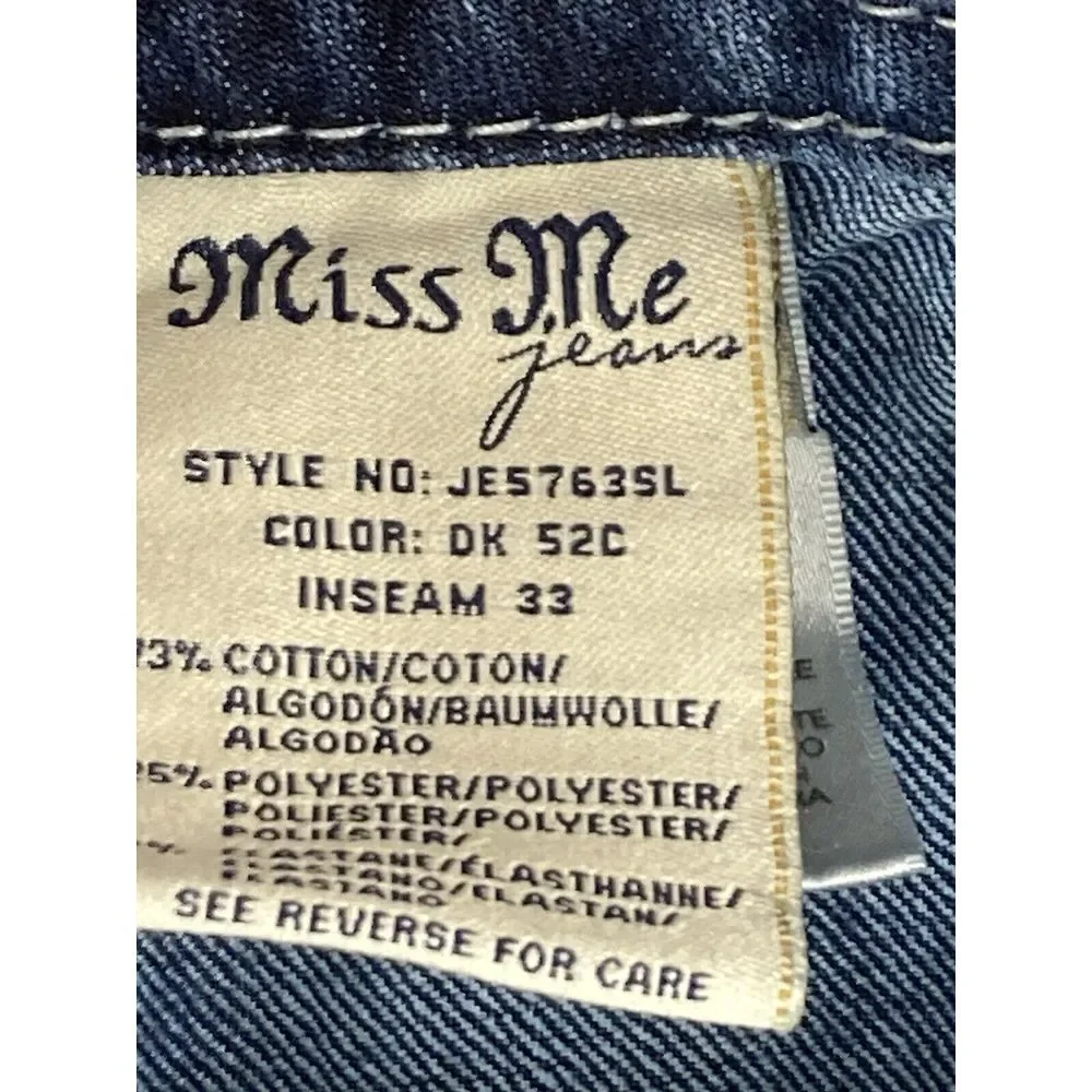 Miss Me Skinny Jeans Women'sLow Rise  Medium‎ Wash Blue Size 27